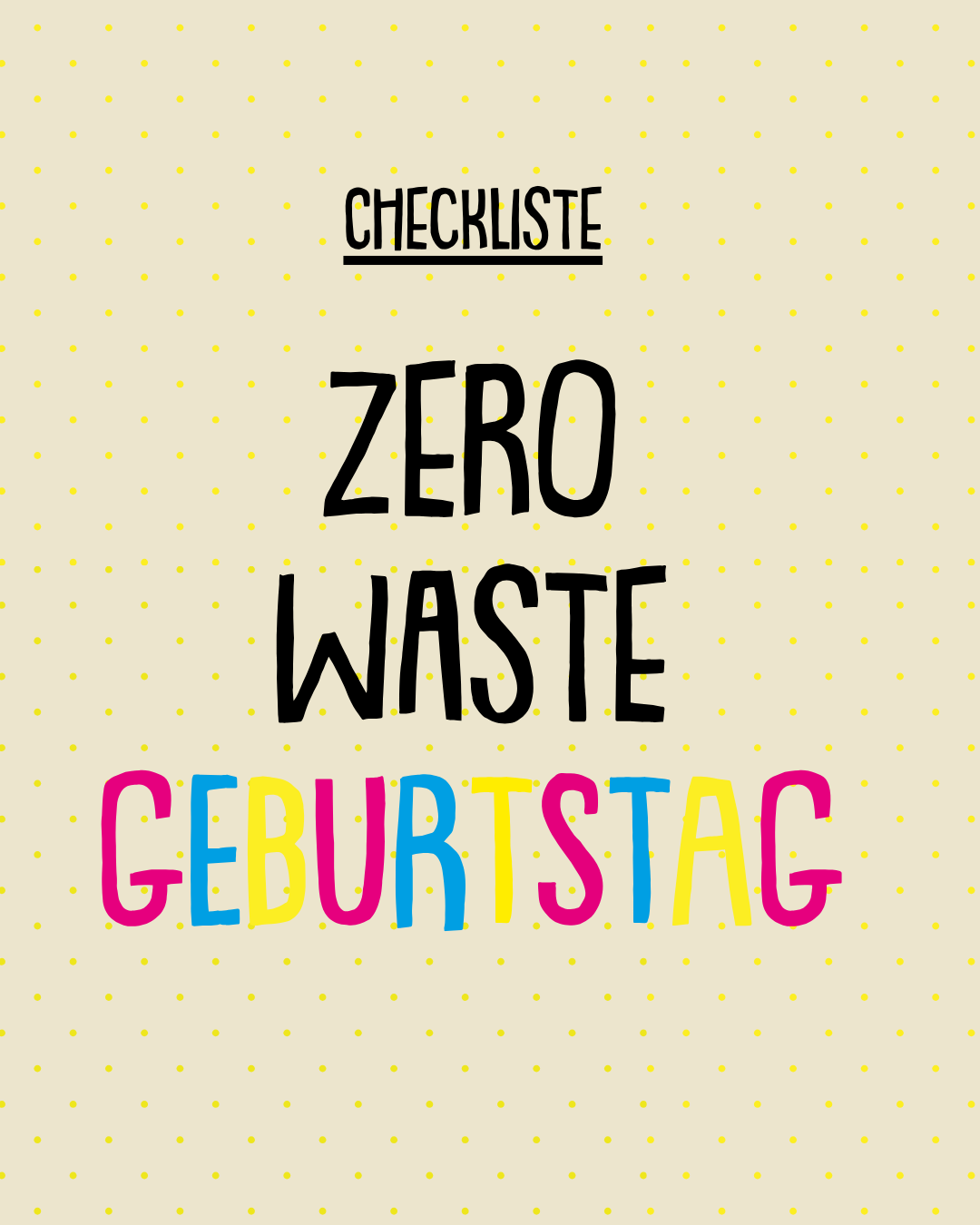 Titelbild: „Checkliste Zero-Waste-Geburtstag“