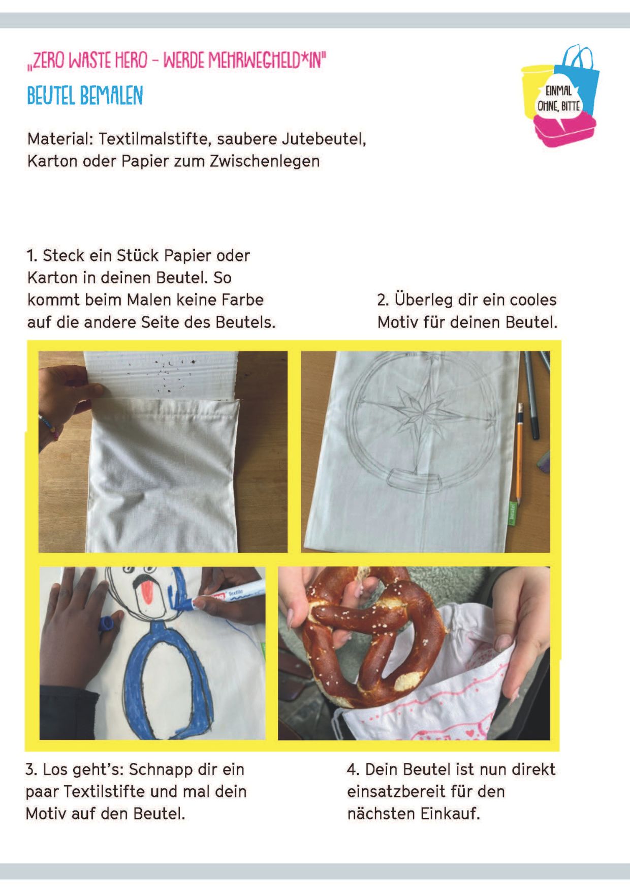 Vorschaubild der Anleitung zum Beutelbemalen