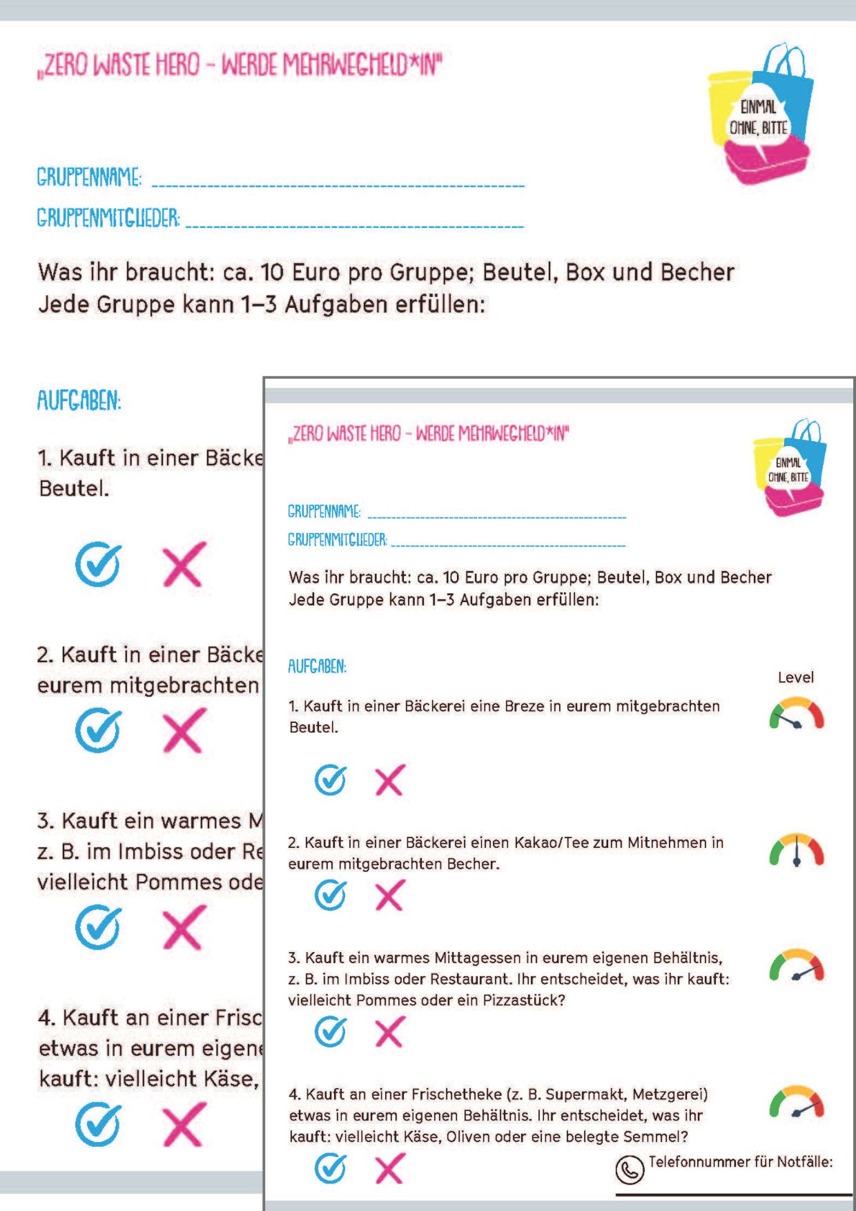 Vorschaubild des Aufgabenblatts für die Exkursion