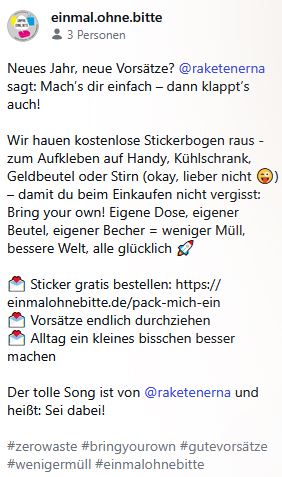 Unser Social-Media-Reel mit Musik von © Raketen Erna